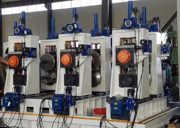 Q345 Automatic Tube Mill Machine with Cold Saw Cutting 75 m/min