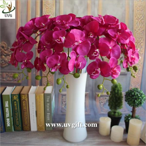 UVG Colorful artificial flower wholesale with plastic orchid for wedding table decoration