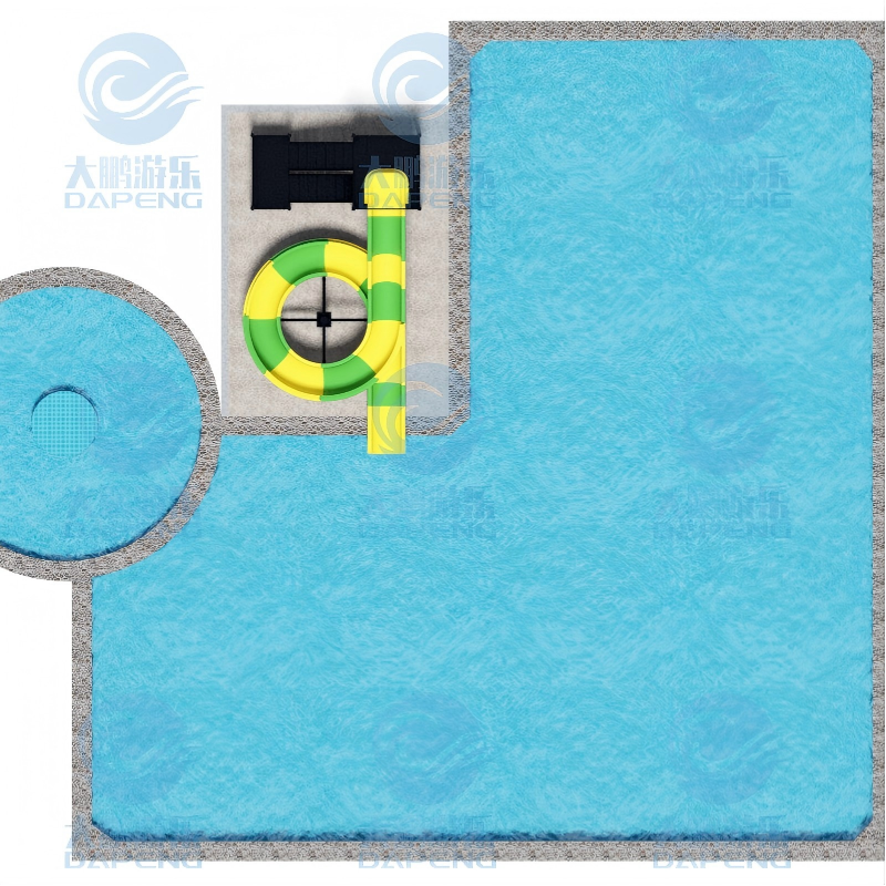 2.5m Height Open Spiral Water Slide Small Fiberglass Equipment For Hotel Residential Projects