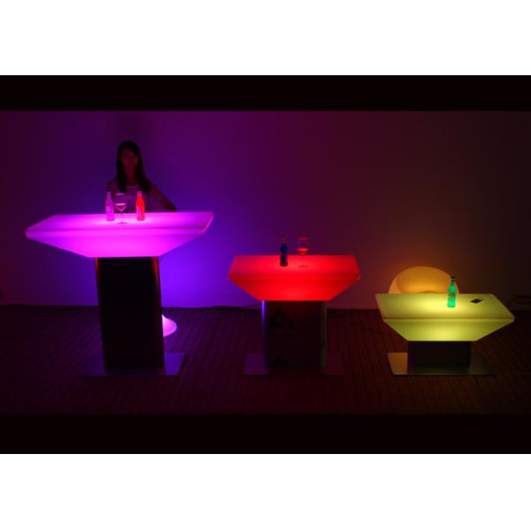 Polyethylene Hookah Night Light Up Furniture Club Table With Colorful LED Light