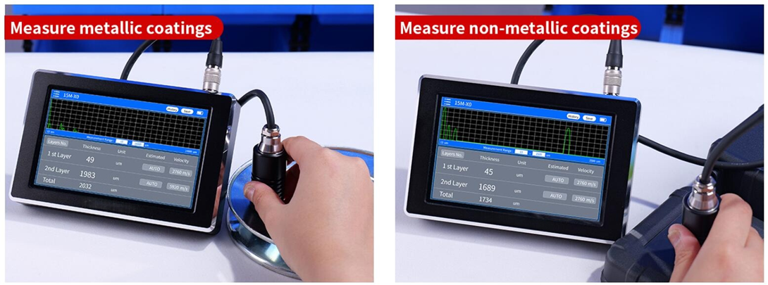 86216 Multilayer Ultrasonic Coating Thickness Gauge with Micron-Level Accuracy and High-Definition IPS Color Display