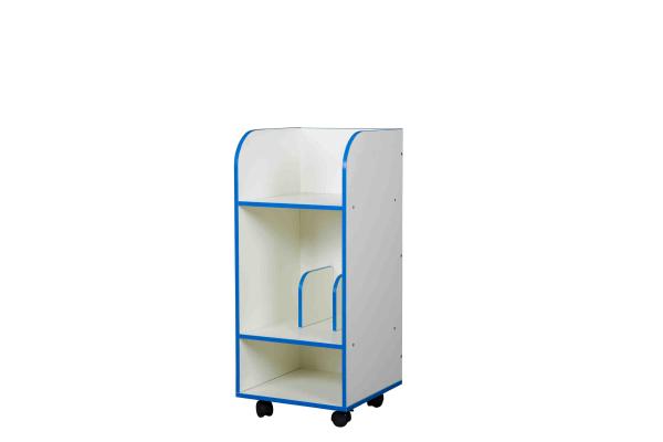 Three Tier Kids Playroom Furniture Storage Cabinet Book Storage With Caster Wheels