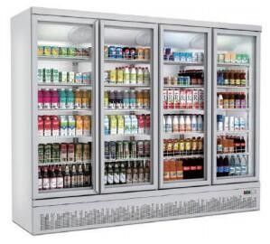 Штепсельная вилка по своему типу UF2 двери 110V/60Hz 220-240V коммерчески чистосердечного замораживателя стеклянная для мороженого