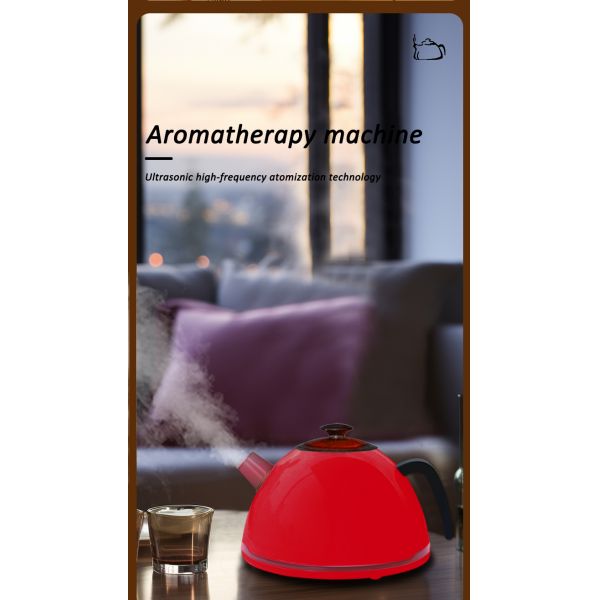 Aroma Diffuser and Humidifier Teapot-Shaped Aroma Diffuser 7-Color LED Simulated Boiling Water for Home