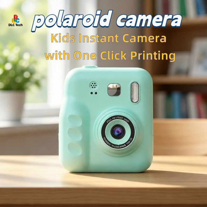 Kids Polorid Camera Full HD CCD Instant Print Thermal Paper Printing Selfie Flash Eye Protection IPS Screen 120 Wide Angle 3