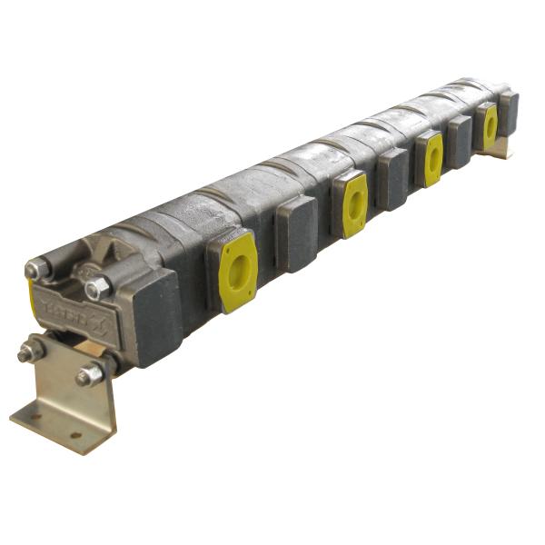 2 Sections Rotary Gear Motor Hydraulic Flow Divider HDD35.125 with 125cm3 Displacement