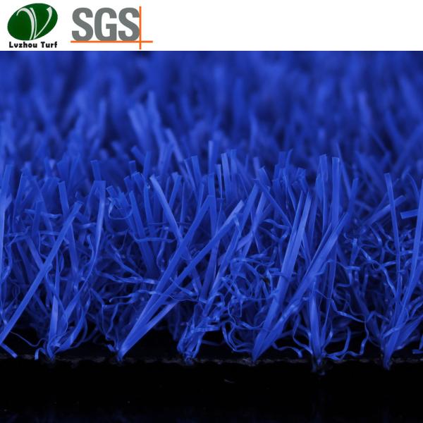 Indoor Outdoor Artificial Turf Blue Synthetic Grass Carpet Garden Landscaping