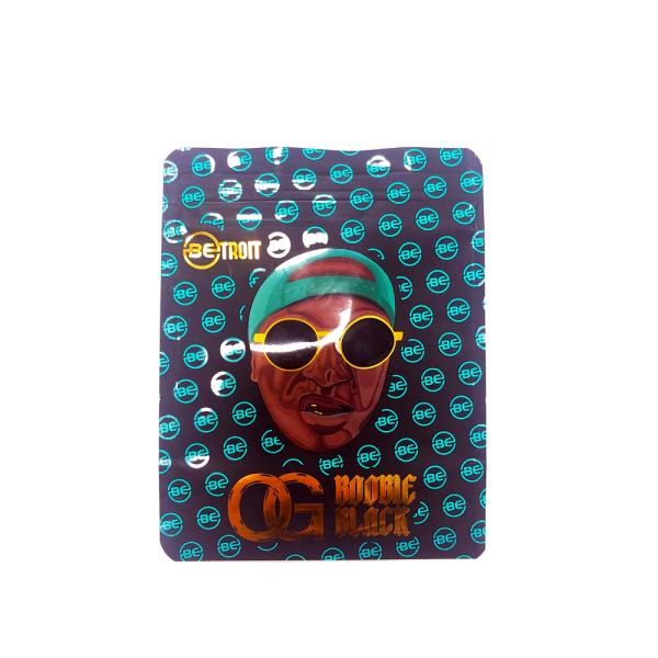 Ziplock Weed Packaging Bag Stand Up Pouch With Gold Stamping And UV Printing