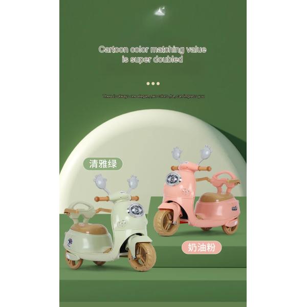 OEM ODM Boys Girls Electric Three Wheel Motorcycle Rechargeable Tricycle 6volt