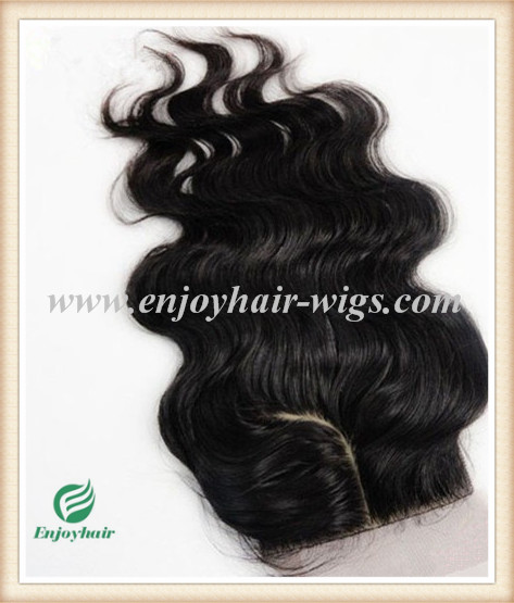 Silk top closure 4''x4'' peruvian virgin hair natural color,body wave 10''-24''J- part
