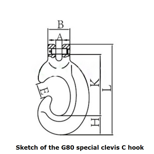 Цинк покрыл крюк 7/8mm до 16mm c Clevis крюка G80 особенный