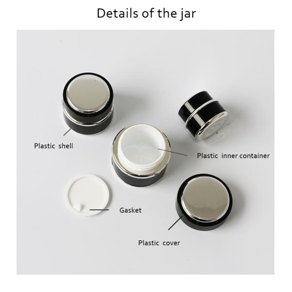 5ml 10ml 30ml 50ml PP Empty Plastic Cosmetic Jars Body Cream Packaging