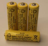 a bateria cilíndrica de 1.2V NICD embala o CE do UL de AA900mAh