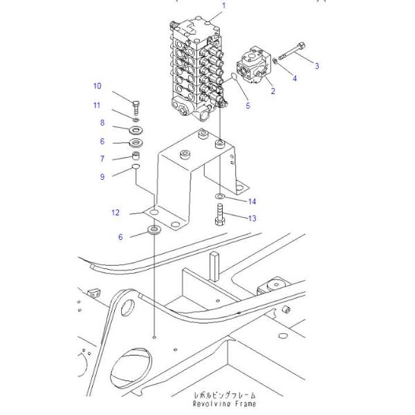 723-26-13101 válvula de controle principal de 723-26-13100 723-26-12102 723-26-12101 723-26-12100 PC60-7 PC70-7