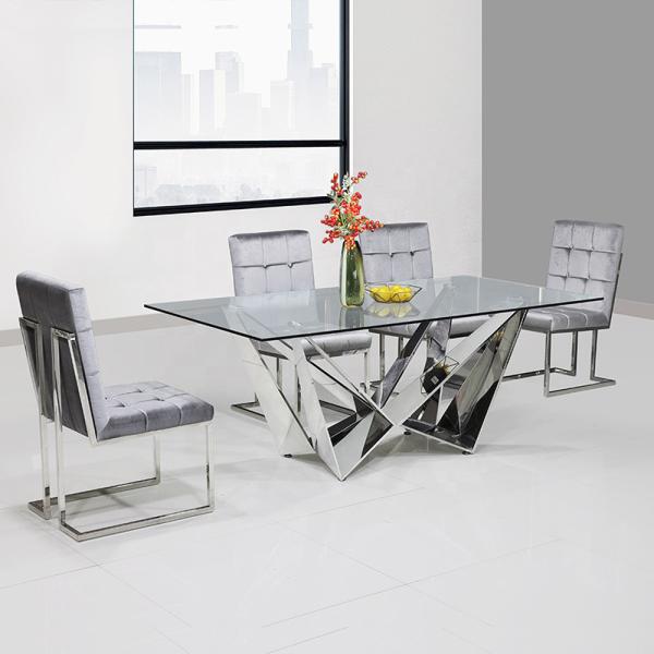 geometric modeling Restaurant Dining Room Furnitures MDF Dining Table And Chairs