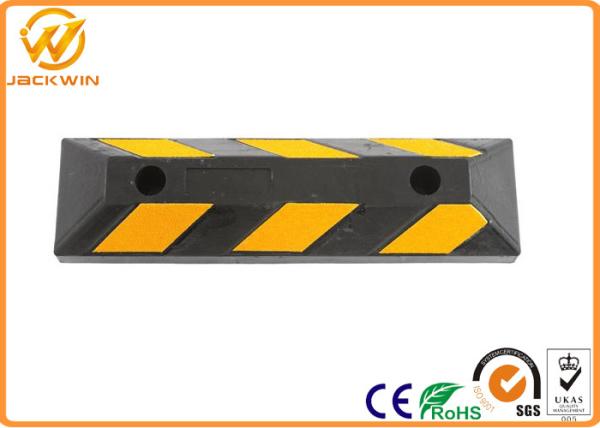 Reflective Durable Rubber Car Parking Wheel Stops for Trucks 550*150*100 mm