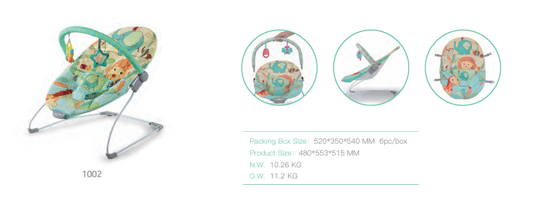 Aluminum Alloy Infant Rocker Chair Green Swing Chair For Newborn
