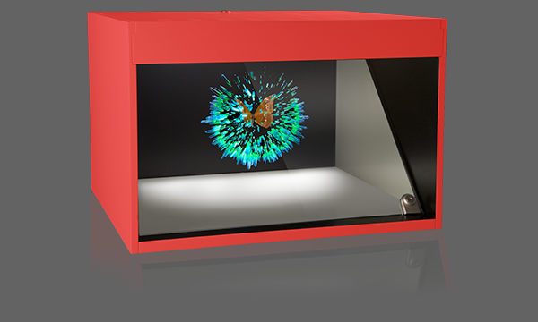 Одно встало на сторону витрина HoloCube дисплея рекламы hologram для торгового центра