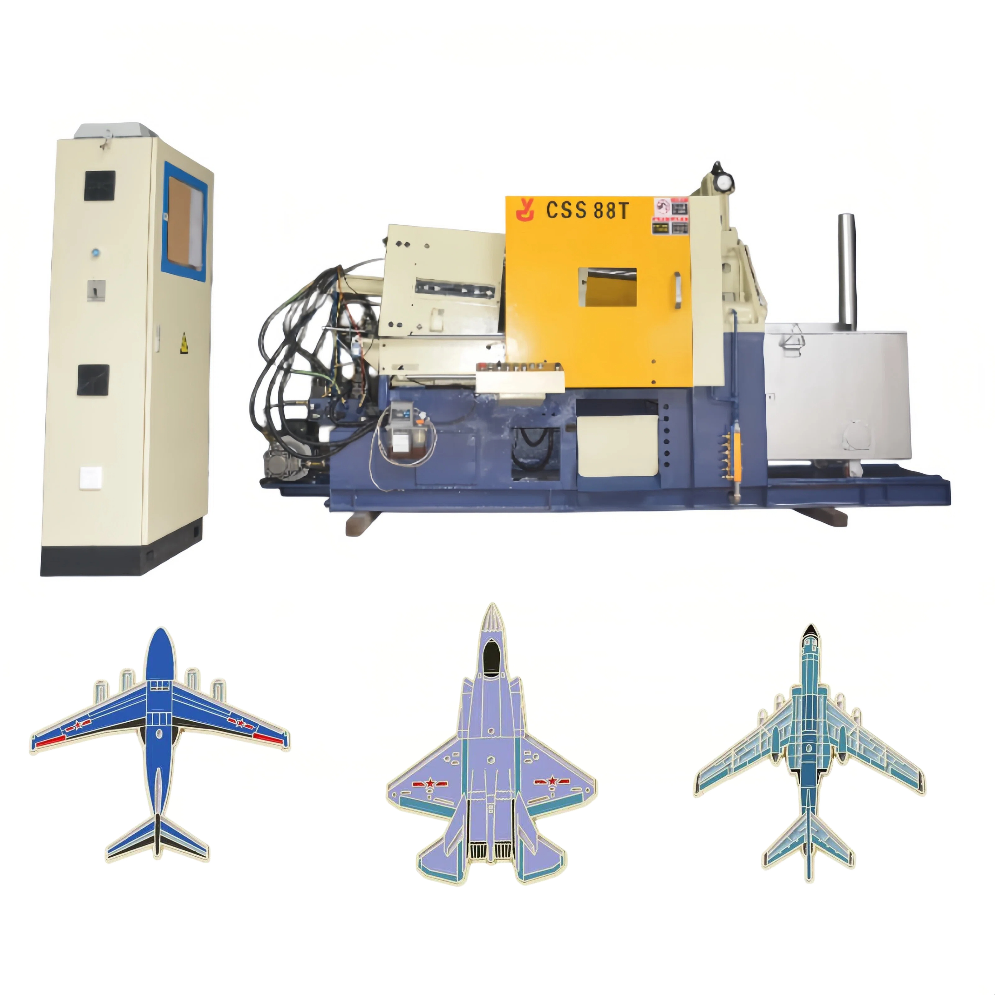 88T Hot Chamber Die Casting Machine for Airplane emblem Zamak 3 5 Enamel Badge Diecast Machine