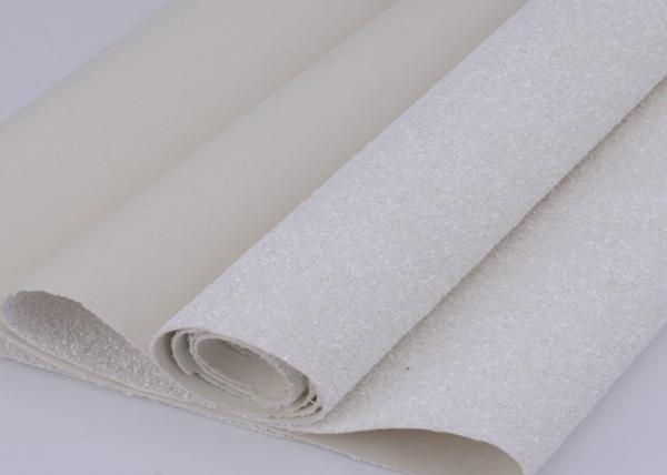 Wall Covering White Glitter Fabric , 1.38m Width Glitter Spandex Fabric