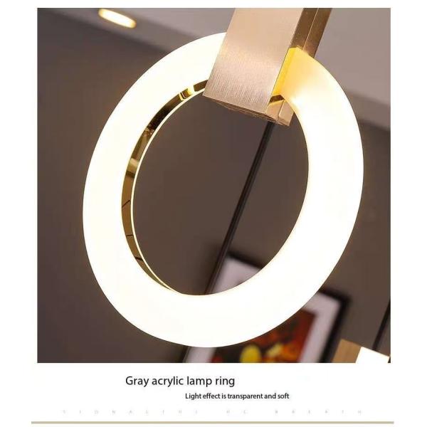 Apartamento Duplex de escalera de loft con lámparas de luz con elegir simple moderno para la villa anillo lámparas de luz largas 10KG de oro / diseño personalizado
