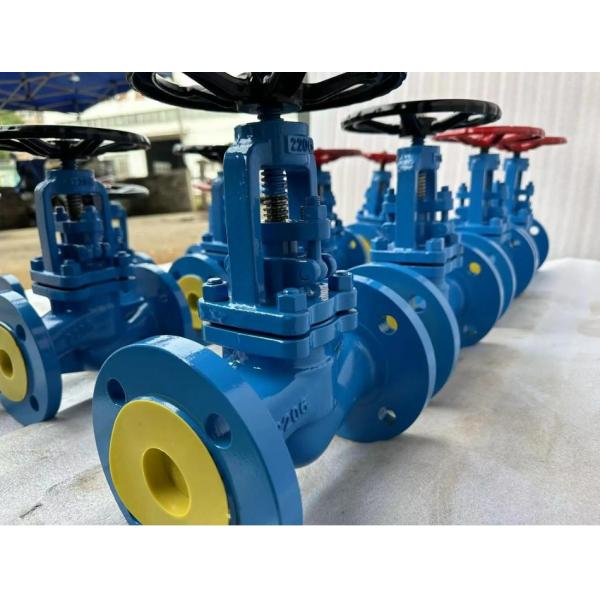 DIN PN40 cast steel bellows globe valve