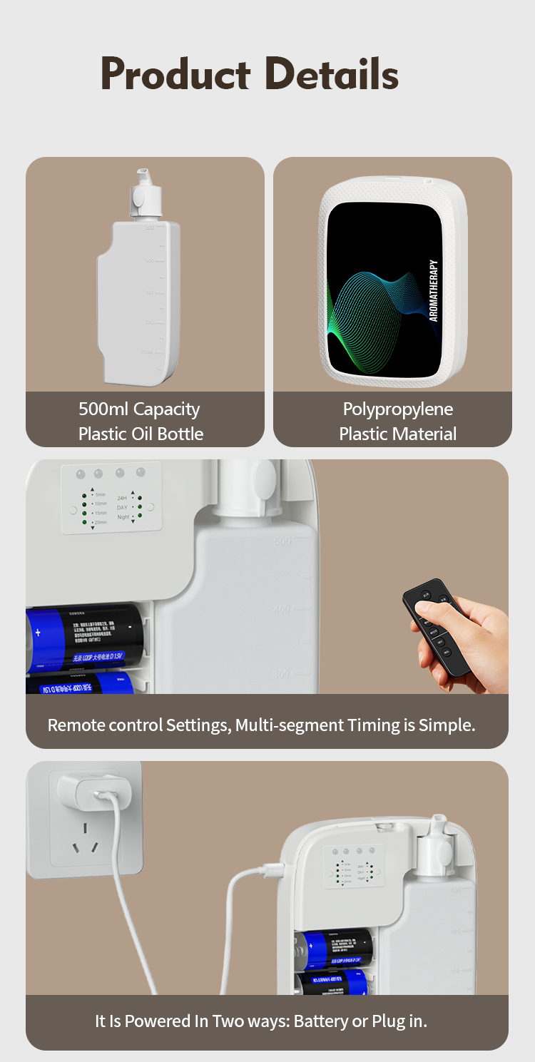 Electric Remote Control Aroma Diffuser USB Powered For Household And Commercial