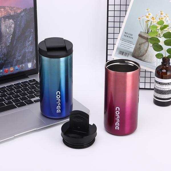 Insulated Coffee Mug 14oz, 4 Pack Travel Coffee Tumbler , Vacuum Insulated Coffee Mug With Leak Proof Screw Lid Coffee Cup For Men And Women For Hot & Cold Drinks