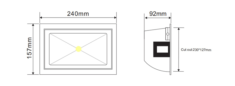 100 люмен IP40 СИД Retrofit Dimmable 45 ватт утопил прямоугольное Downlight