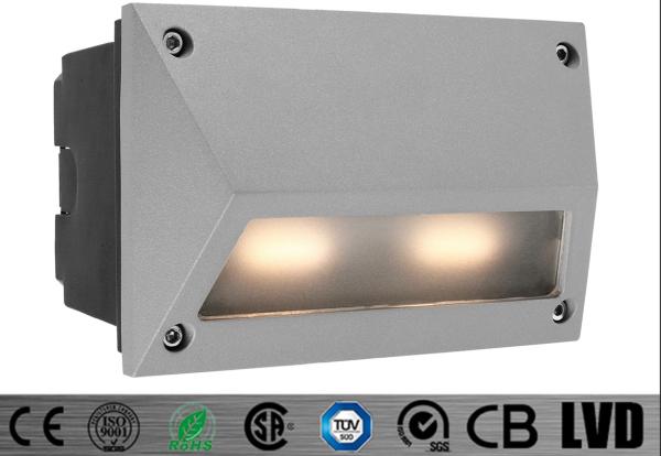 Square White 350ma Wall Exterior Recessed Step Lights Outdoor IP55 L150*W121*H100mm