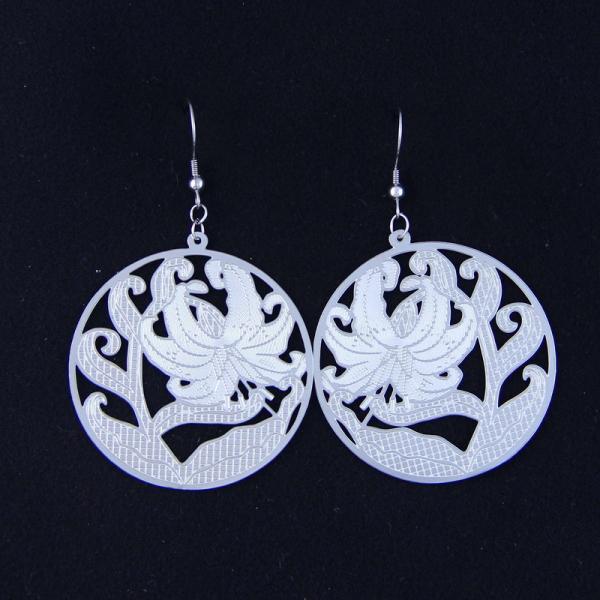 Fashion High Quality Ladies Women Girls Stainless Steel Earrings LEF127