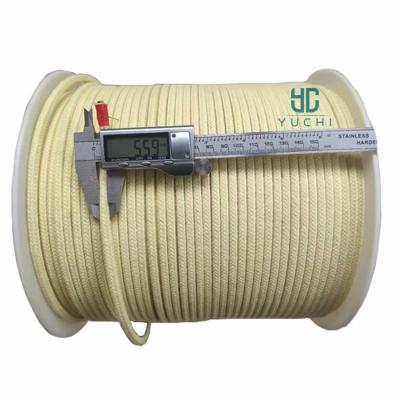 5.5*5.5mm Fabricante corda de cordão de aramida kevlar de alta resistência para forno de vidro temperado de vidro