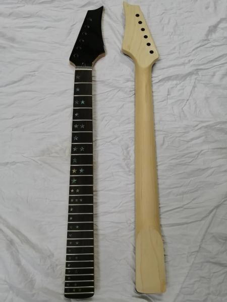 Custom Grand Paddle Guitar Headstock Unfinished Roasted Maple ST Guitar Neck Electric Acoustic Guitar Accept Kinds OEM