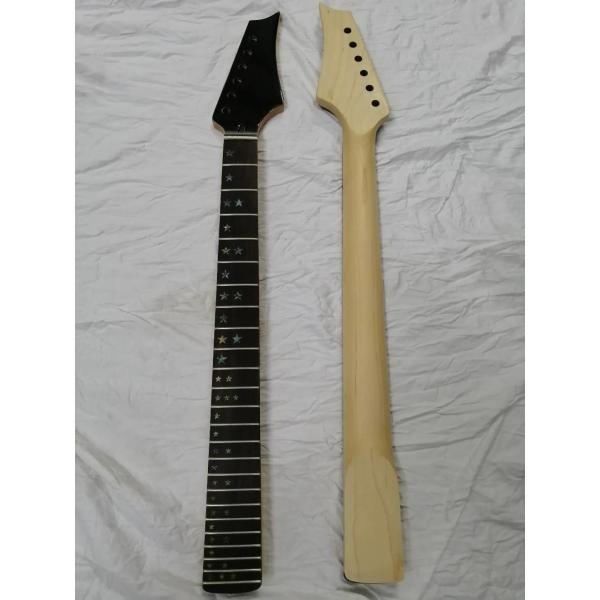 Custom Grand Paddle Guitar Headstock Unfinished Roasted Maple ST Guitar Neck Electric Acoustic Guitar Accept Kinds OEM