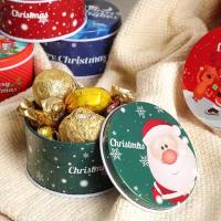 Embalaje de la caja de lata de pastel de Navidad vacío personalizado para el chocolate con contenedores de mango Cajas de galletas de metal