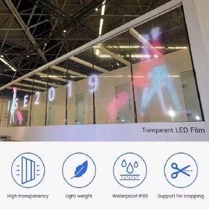 LED Billboard Screen with Glass Panels Transparent LED Screen