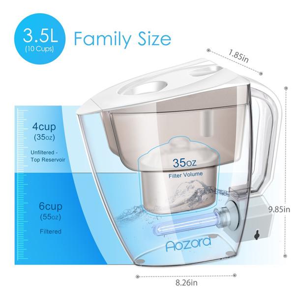 Ultraviolet Sterilizationuv UV Water Purifier Alkaline Pitcher Plastic UV-805