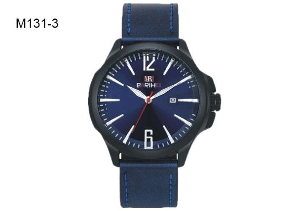 BARIHO Men's Quartz Watch Leather Band Timepiece Water Proof M131
