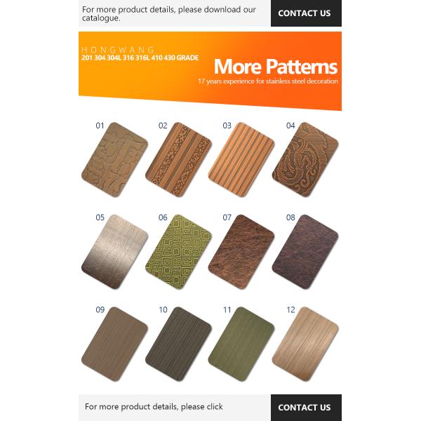 Antique Black 304 430 Textured Decorative Stainless Steel Sheet 1500mm Width