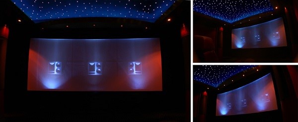 репроектор экрана фикчированной рамки кино 4K с акустически пефорированным экраном