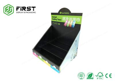 Suportes de exposição de papel Eco-amigáveis feitos sob encomenda impressos lustrosos do contador do cartão para a propaganda