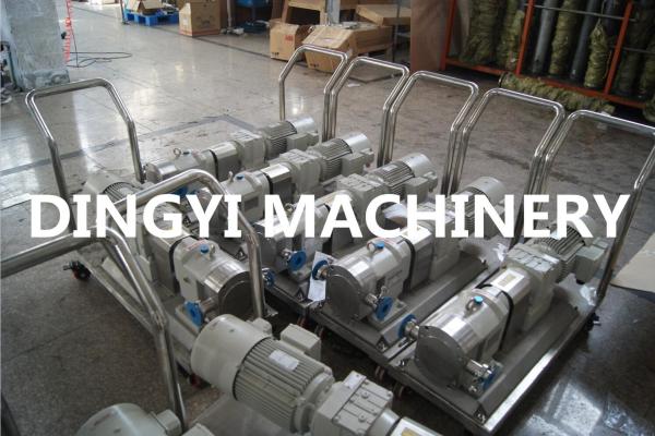 Chocolate Cam Sanitary Rotary Lobe Pump 2 Rotating Rotors Transfer Stiff Material