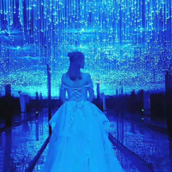 Custom RGBW Star Ceiling Twinkle Stage Lights Optic Fiber Engine Waterfall APP Remote Controller Lighting LED Fiber Optic Lights