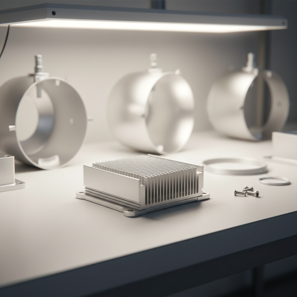 Custom Aluminum Extrusion Heat Sink CNC Machined | ISO Factory High Power Radiator for LED Inverter