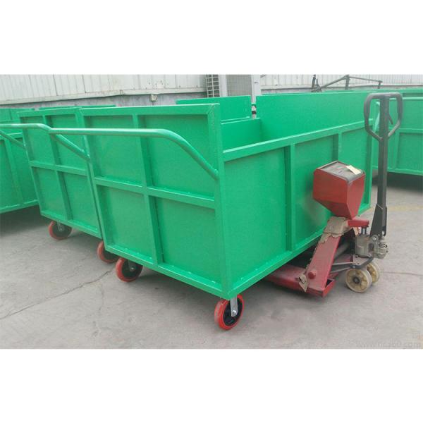 Commercial / Industrial / Construction Square Hand Trailer Rotomolded Steel Truck Cart Trolley With 4 Wheels