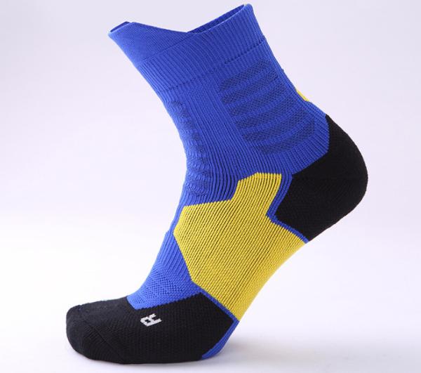 Orange Custom Sports Socks For Running Eco - Friendly Sweat - Absorbent