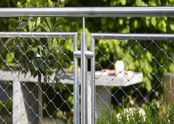 Buckle Metal Rope Mesh Customized Non Rusting Flexibility For Fence