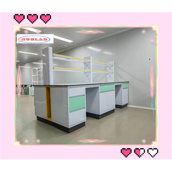 Лабораторная скамейка твердой химии с регулируемой стеклянной полкой Сервер типа 12 мм толщиной стеклянной полки