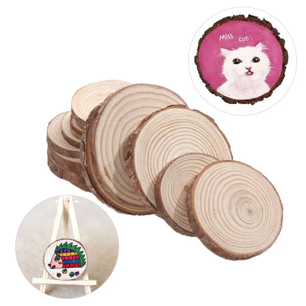 Древесина 16CM незаконченная естественная отрезает деревянные ремесла дисков