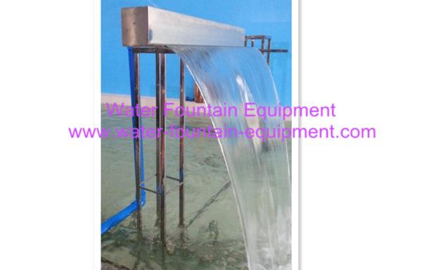 Stainless Steel Waterfall Fountain With RGB LED Color Lamp Inside AC24V